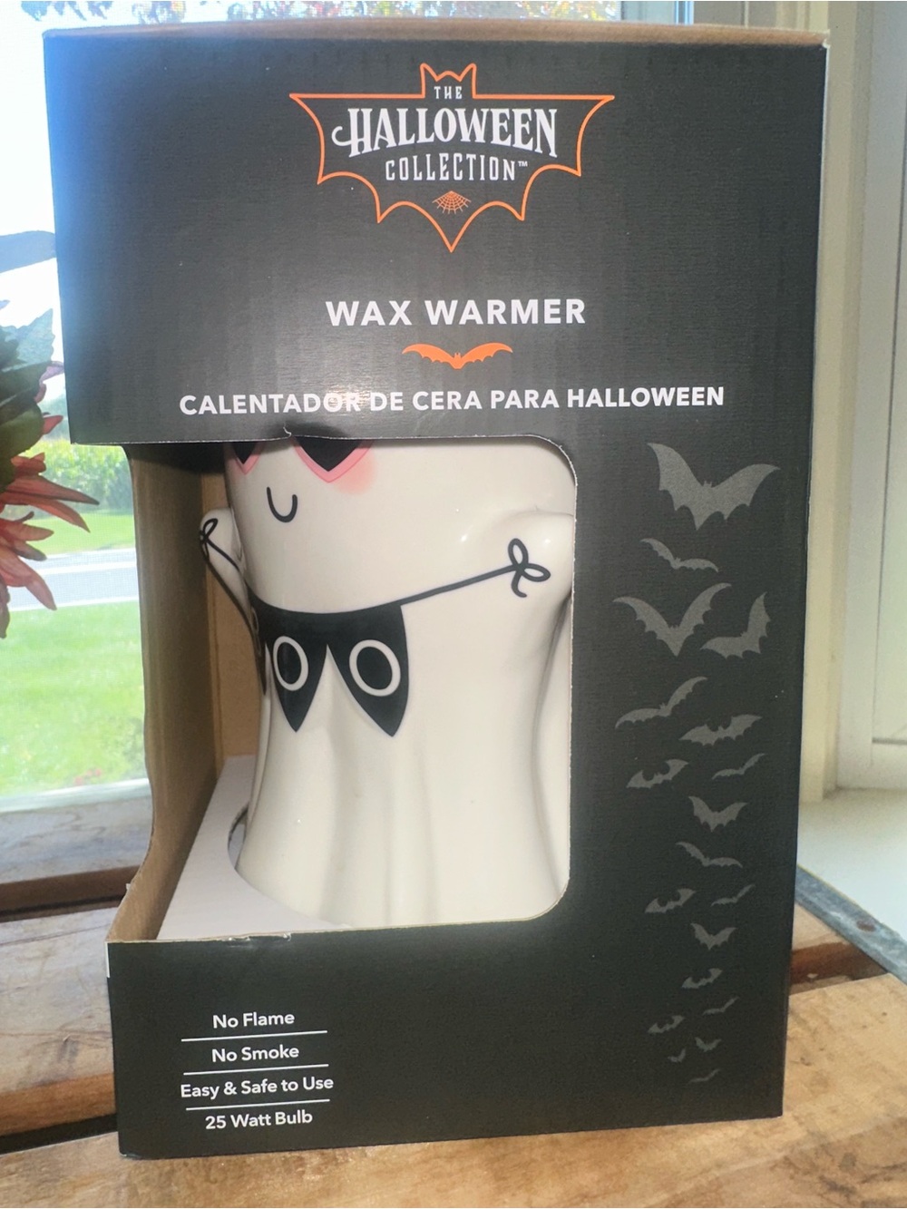 Halloween Collection White Ghost with 'Boo' Banner Wax Warmer - NIB - Picture 4 of 6